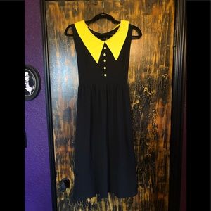 Sucrefas Black and Yellow Sheer Dress XL